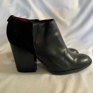 Tommy Hilfiger Leather & Suede Heeled Ankle Boot